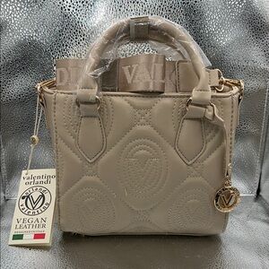 Valentino Orlandi Taupe Vegan Leather Mini Bag